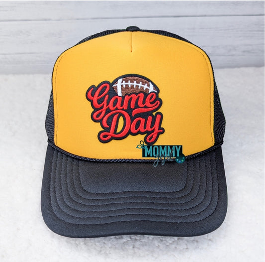 Gold & Black Football Game Day Hat