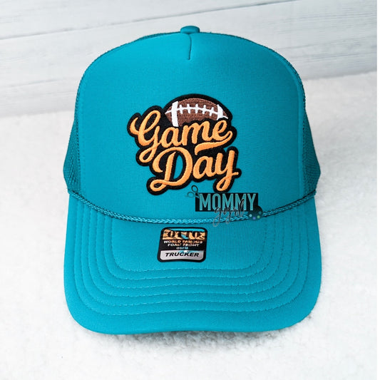 Teal Football Game Day Hat