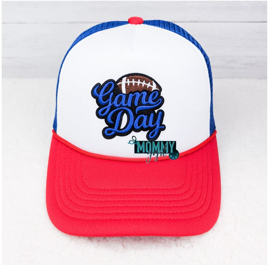 Red, White, & Blue Football Game Day Hat