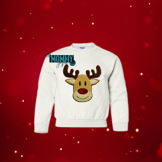 Reindeer Chenille Youth Shirt