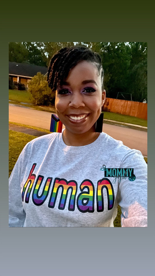 Human Rainbow Long Sleeve Shirt